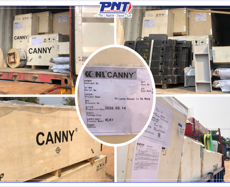 Đồng hành cùng dự án: Hình ảnh thực tế thang máy tải khách CANNY KLK1 cập bến công trình tại Đà Nẵng