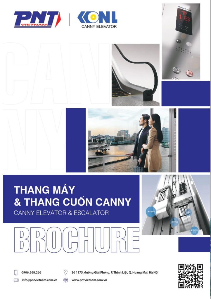 Brochure thang máy và thang cuốn Canny do PNT Việt Nam phát hành
